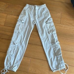 Grey Cargo Pants